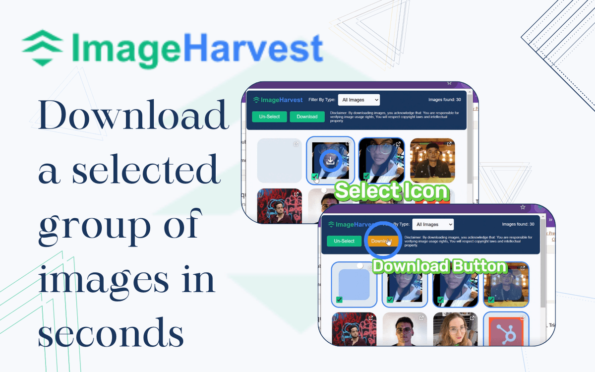 Download a selected group of images